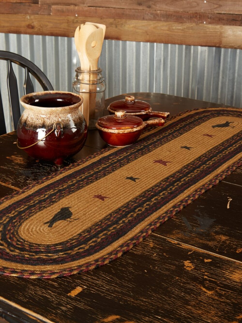 Heritage Farms Crow Jute Table Runner 13x48